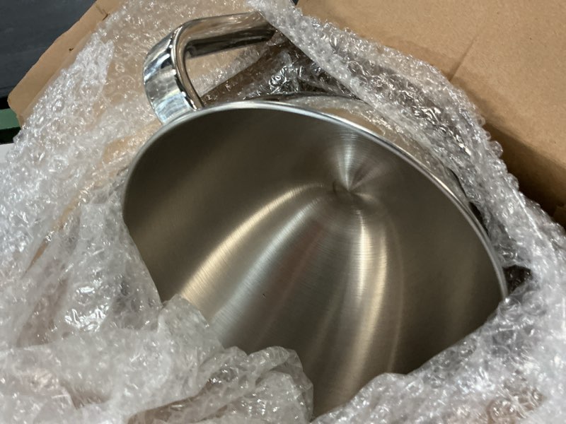 Condition photo showing New/Like New for kb3ss,3 quart stainless steel mixing bowl for kitchenaid 4.5-5 qt tilt-head stand mixers – compatible accessory to expand mixing capacity & versatility