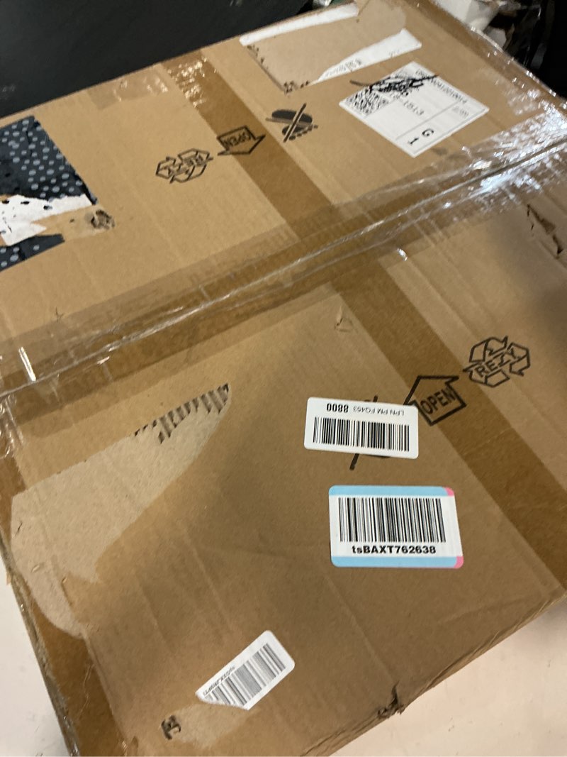 Condition photo showing Good Condition for ceiling fan with lights dimmable led reversible blades timing with remote control, 5 invisible blades semi flush mount low profile fan (21.5in, brown) ['21.5in'] ['brown']