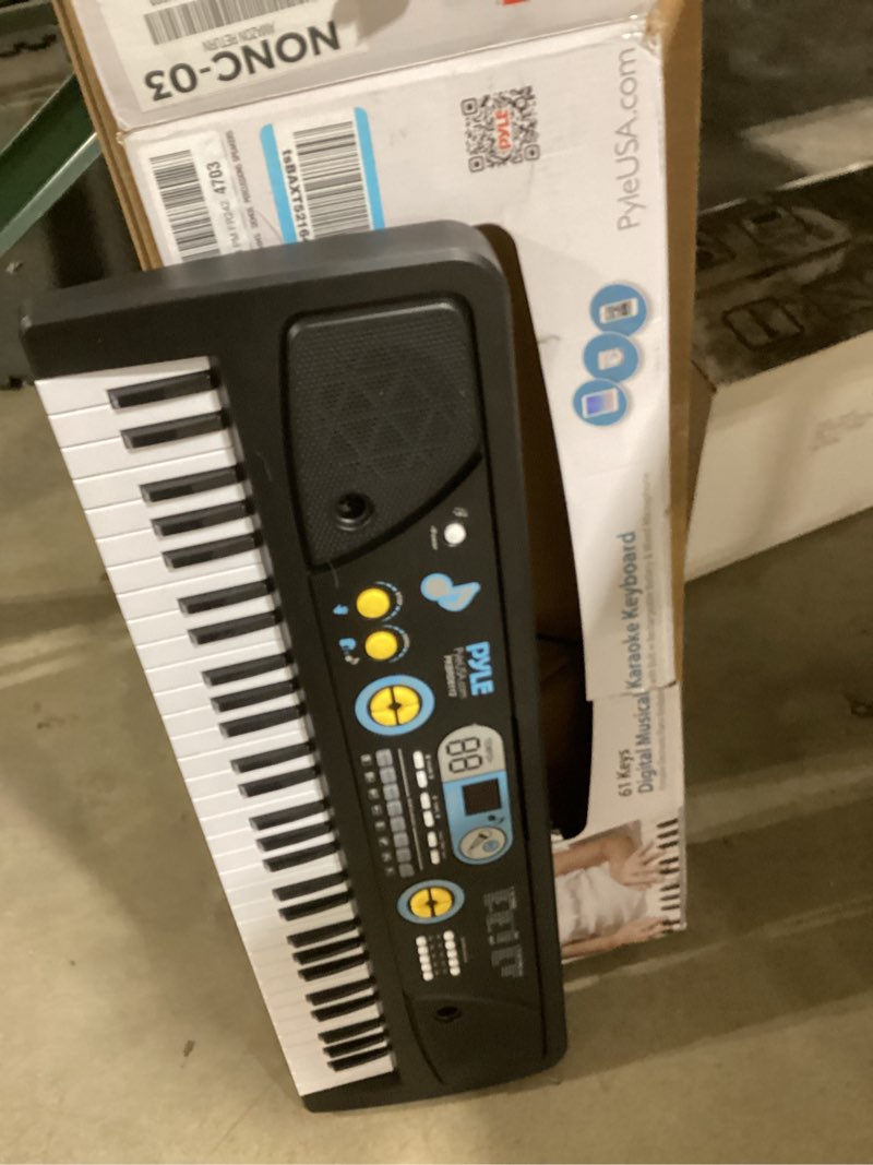 Condition photo showing As Is for 61 Key Piano Keyboard, Beginner Electronic Keyboard for Kids with Teaching Mode, 6 Demo Songs, 16 Tones, Microphone and Power Supply, Kids Piano Keyboard for Birthday Gift/Christmas Gift