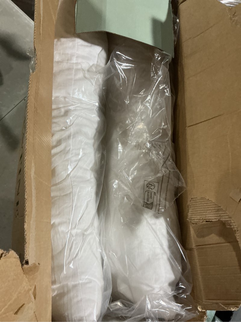 Condition photo showing As Is for celestine queen size pillows set of 4 – soft down alternative microfiber filling, plush white 20x28 bed pillows for side and back sleepers, breathable, supportive, machine washable pillow set