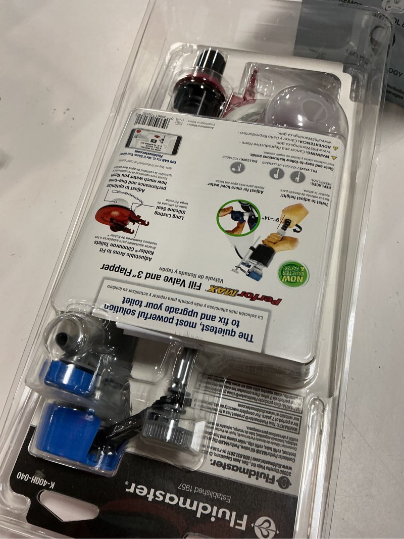 Condition photo showing Good Condition for fluidmaster performax fill valve and flapper kit multicolored