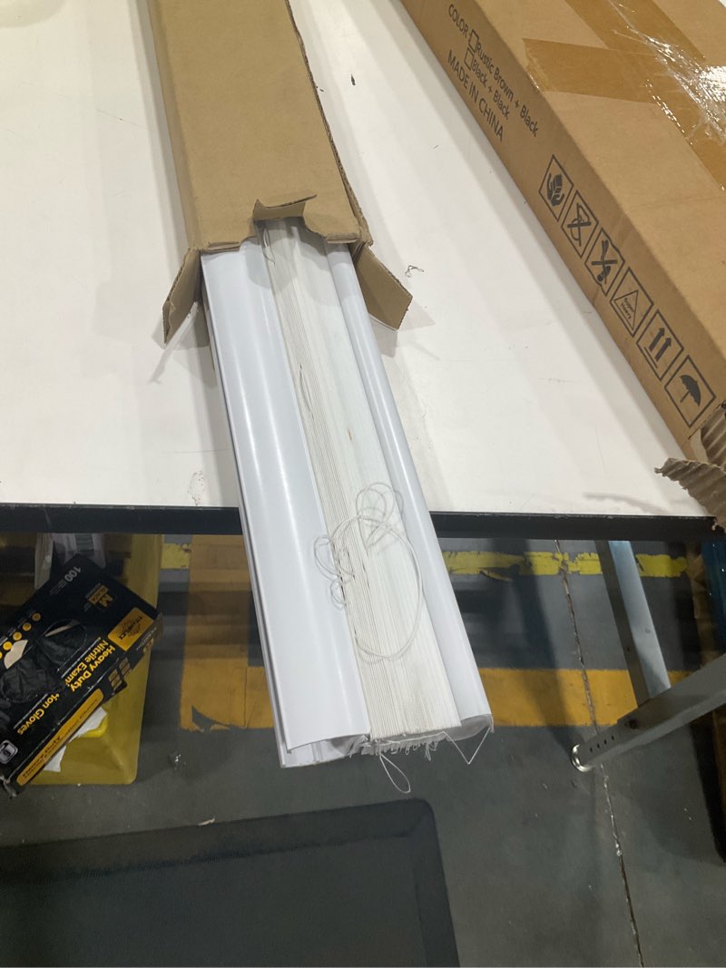Condition photo showing Good Condition for blindsavenue cellular honeycomb cordless polyester shade, 9/16" single cell, light filtering, white, size: 27" w x 72" h
