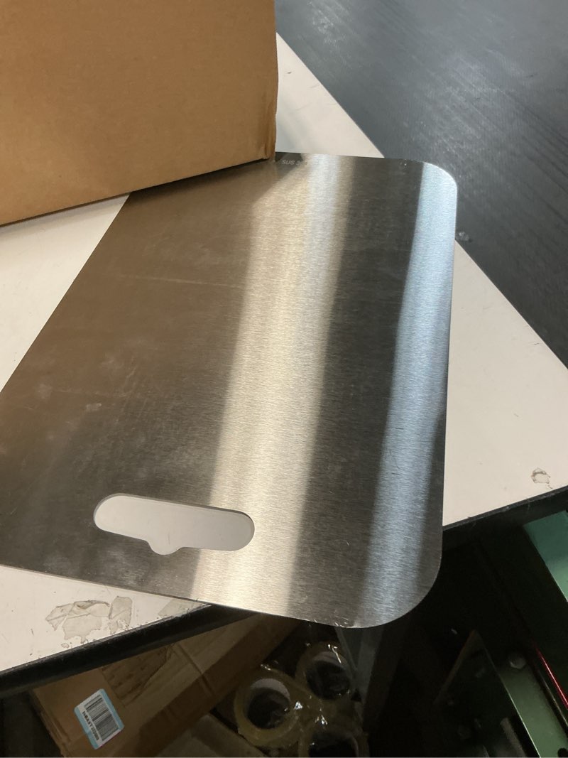Condition photo showing As Is for Titanium Cutting Board,2025 New Upgrade Titanium Cutting Boards for Kitchen, Stainless Steel Food Grade for Meat Fruit & Vegetable (9.44 * 5.90in 1pcs)