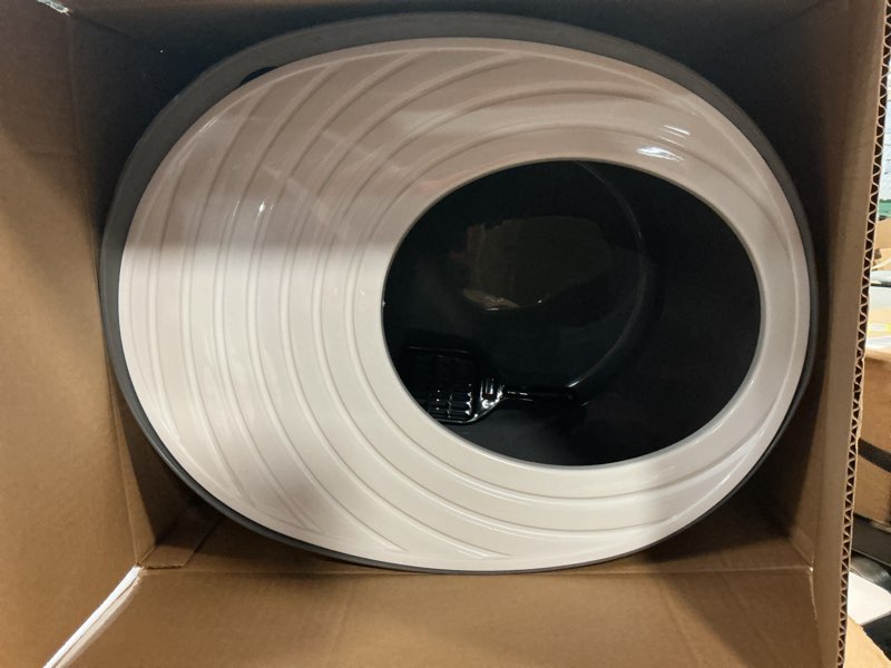 Condition photo showing Good Condition for IRIS USA Cat Litter Box, Large Top Entry with Litter Catching Lid and Scoop, Dog Proof, Cat Box Enclosure, Dark Gray/White Silver Top Entry