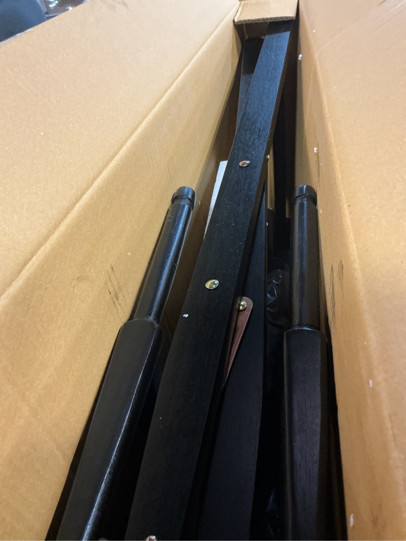 Condition photo showing As Is for Casual Home Director's Chair ,Black Frame/Black Canvas,30" - Bar Height Black 30 in Black Frame - Solid Wood Chair