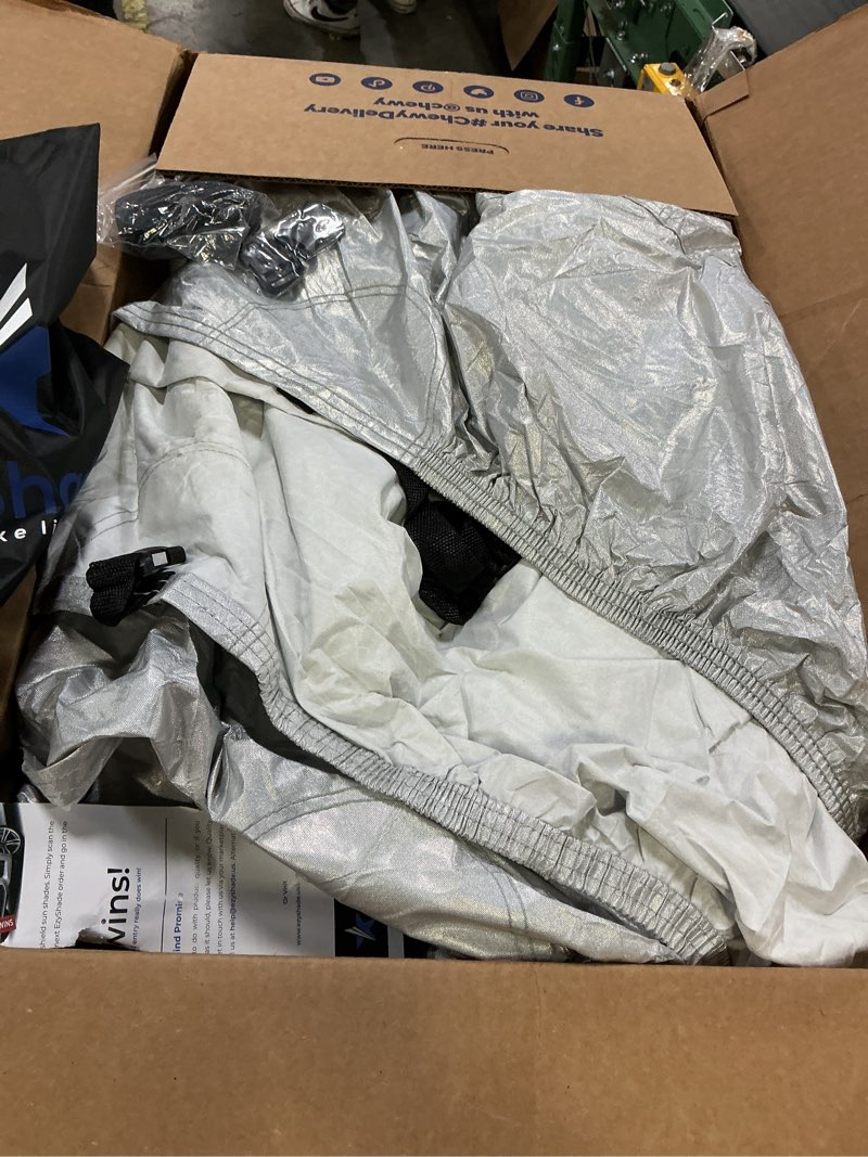 Condition photo showing As Is for EzyShade 10-Layer Truck Cover Waterproof All Weather. See Vehicle Size-Chart for Accurate Fit. Full Outdoor Pickup Truck Covers for Silverado F150 RAM 1500. Sun Wind Rain. Size T4 (See SizeChart) T4 - see Vehicle Size Chart Reflective
