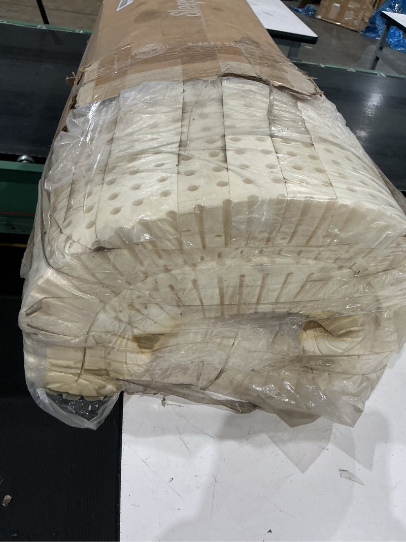Condition photo showing As Is for pure green natural latex mattress topper - medium firmness - 2 inch - full size (gols certified organic) full 2" topper