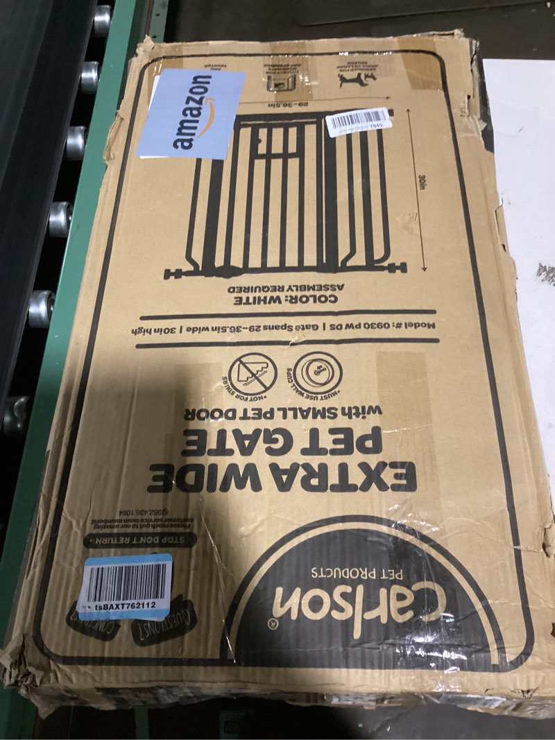 Condition photo showing New/Like New for (similar to) waowao baby gate 62.20-71.26\" extra wide pressure mounted walk through swing auto close safety black metal toddler kids child dog pet puppy for stairs,doorways,kitchen black 62.20-71.26\"/158-181cmi