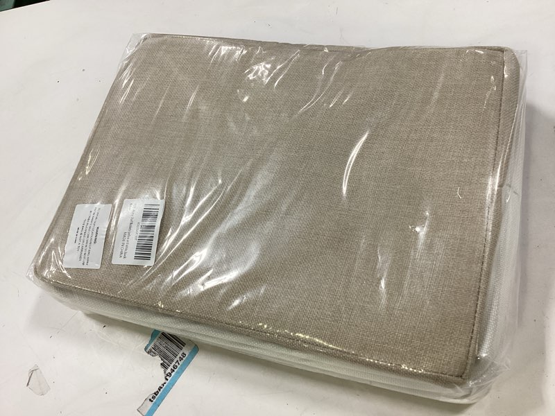 Condition photo showing New/Like New for HOdo Home 15.8×11.8×9.5 In/3PCS Fabric Storage Bins with Drawstring Closure and 2 Bold Handles, Collapsible Large Cubes Canvas Baskets for Organizing Shelf Nursery Home Closet (White and Yellow) White and Yellow 15.8×11.8×9.5in/3-Pack