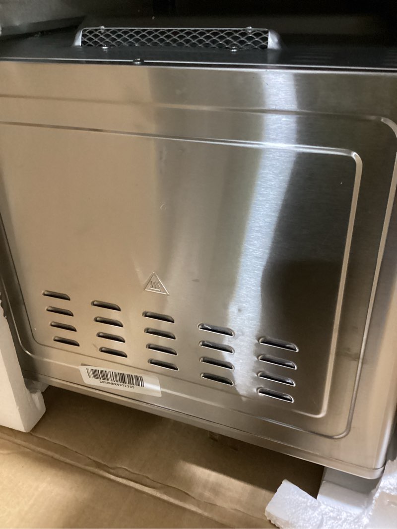 Condition photo showing Good Condition for Emeril Lagasse Extra Large French Door Air Fryer Toaster Oven Combo, 24 Cooking Functions and Digital Controls, 7 Accessories Included, Stainless Steel Finish, 26QT Capacity