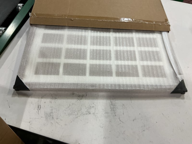 Condition photo showing New/Like New for wood multi picture frame collage wall decor for fujifilm instax mini film - 30 openings large photo collage frame for wall - mini picture wall frame - not compatible with polaroid film size natural wood instax mini / 2x3