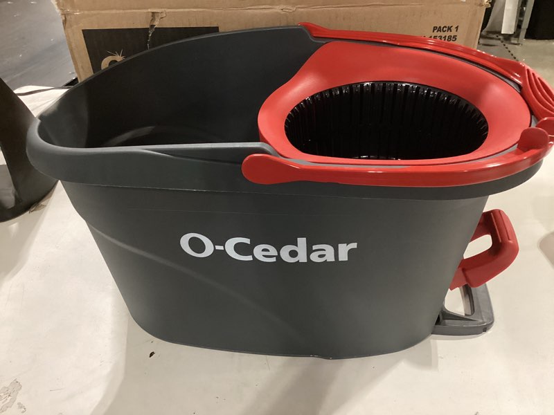 Condition photo showing Good Condition for o-cedar easywring microfiber spin mop, bucket floor cleaning system, red, gray, standard