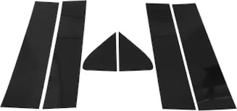 HOPESPANNER Door Pillar Window Trim for Chevy Silverado 2019-2024 Black Front Rear Left Right Anti S