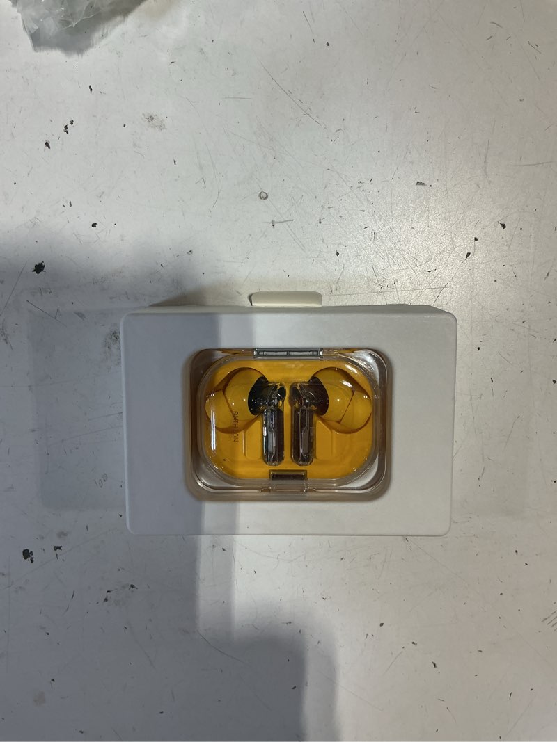 Condition photo showing As Is for nothing ear (a) wireless earbuds, 45db hybrid noise cancelling earbuds, hi-res audio, advanced equaliser, dual connect, 6 mics, 42.5h playtime ear buds wireless bluetooth, yellow