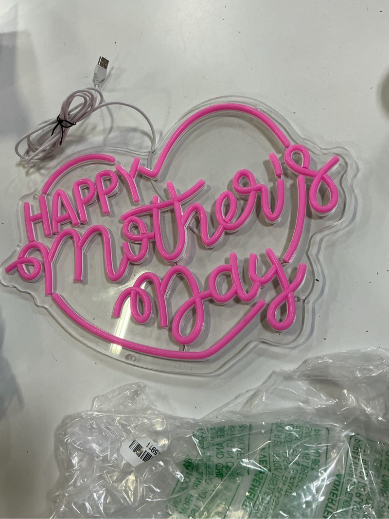Condition photo showing Good Condition for craftnamesign happy mother day neon sign, shop decor, mother day gifts
