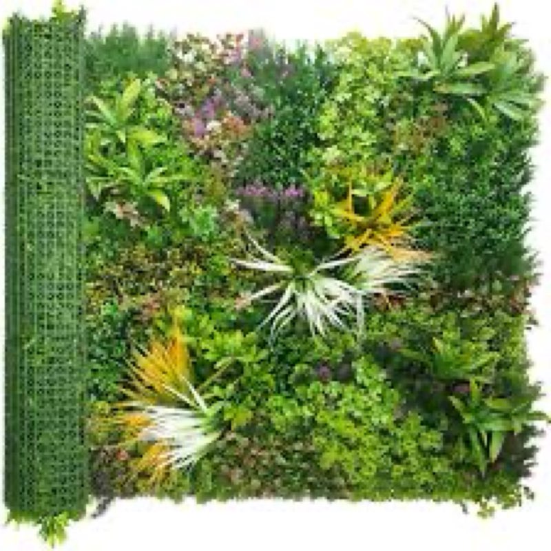 Artificial Greenery Grass Wall Panels: 40'' x 120'' UV-Anti Faux Greenery Ivy Privacy Fence Screen Backdrop Boxwood Vine Leaf Hedges for Patio, Balcony, Garden, Green Decor 40 X 120 IN Greenery A