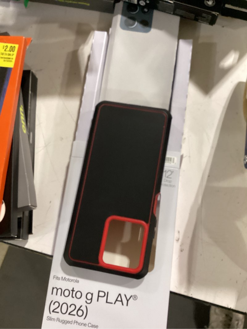Condition photo showing Good Condition for onn slim rugged phone case for motorola moto g play (2026) - red/black