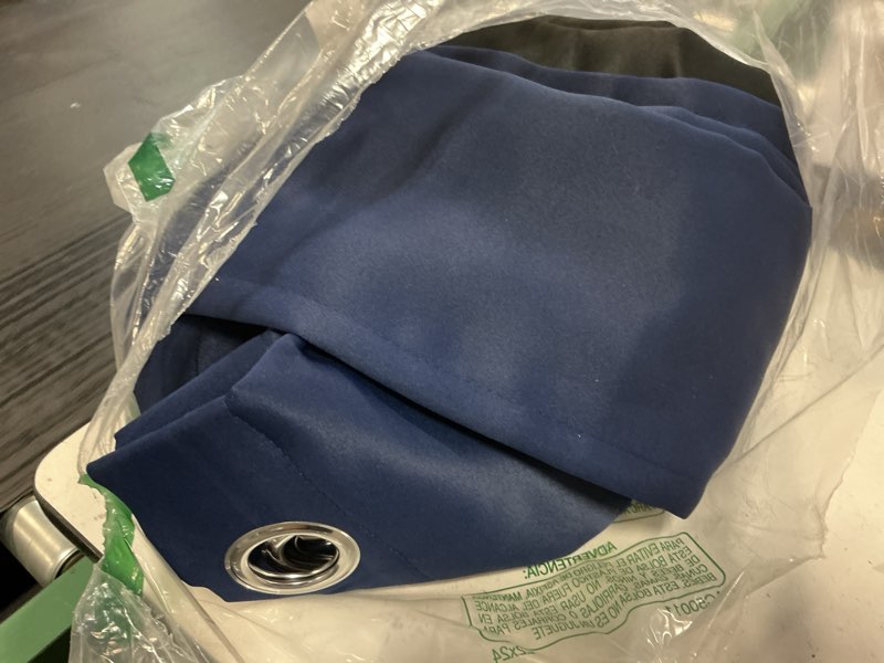 Condition photo showing Good Condition for bgment thermal insulated 100% blackout curtains for bedroom with black liner, double layer full room darkening noise reducing grommet curtain (42 x 54 inch, navy blue, 2 panels)