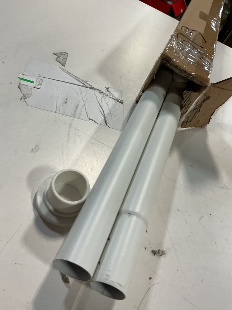 Condition photo showing As Is for ALLZONE Tension Curtain Rod for Window, 83-123 Inches, Heavy Duty Curtain Rods No Drilling, Non-Slip Bathroom Shower Tension Rod, Renter Friendly, Adjustable, Spring Loaded, Extra Long, White White 83-123 Inches