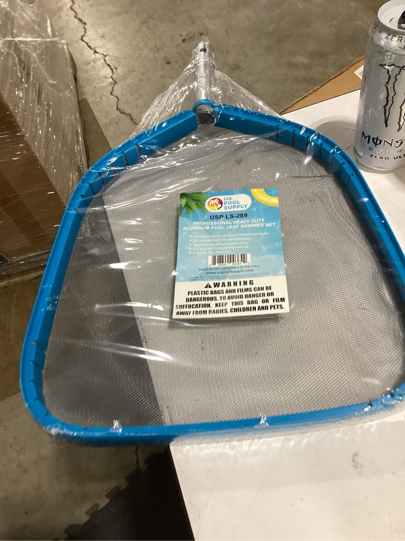 Condition photo showing Good Condition for u.s. pool supply professional heavy duty large 15" swimming pool leaf skimmer net - strong aluminum frame for faster cleaning & easier debris pickup and removal