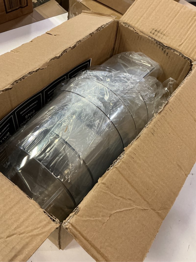 Condition photo showing Good Condition for Laundry Pods Container & Dryer Sheet Holder, Laundry Room Organization and Storage Jars with Lids, Labels & Scoops for Powder Detergent Scent Booster, Black Lid