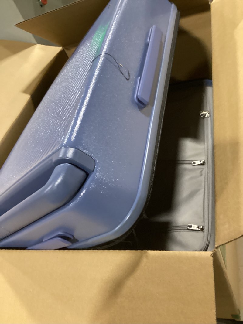 Condition photo showing Good Condition for mixi Luggage Suitcases with Spinner Wheels,Upgrade Wide Handle PC Hardshell Rolling Travel Suitcase with TSA Lock, Checked-Medium 24-Inch, Sapphire Blue Sapphire Blue 24-inch