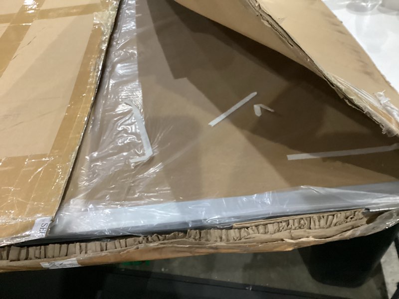 Condition photo showing Good Condition for 48"x36" lockable enclosed bulletin board with glass door, weather resistant cork notice board, wall mounted display case for school office community outdoor, 12xa4(brown, silver frame)