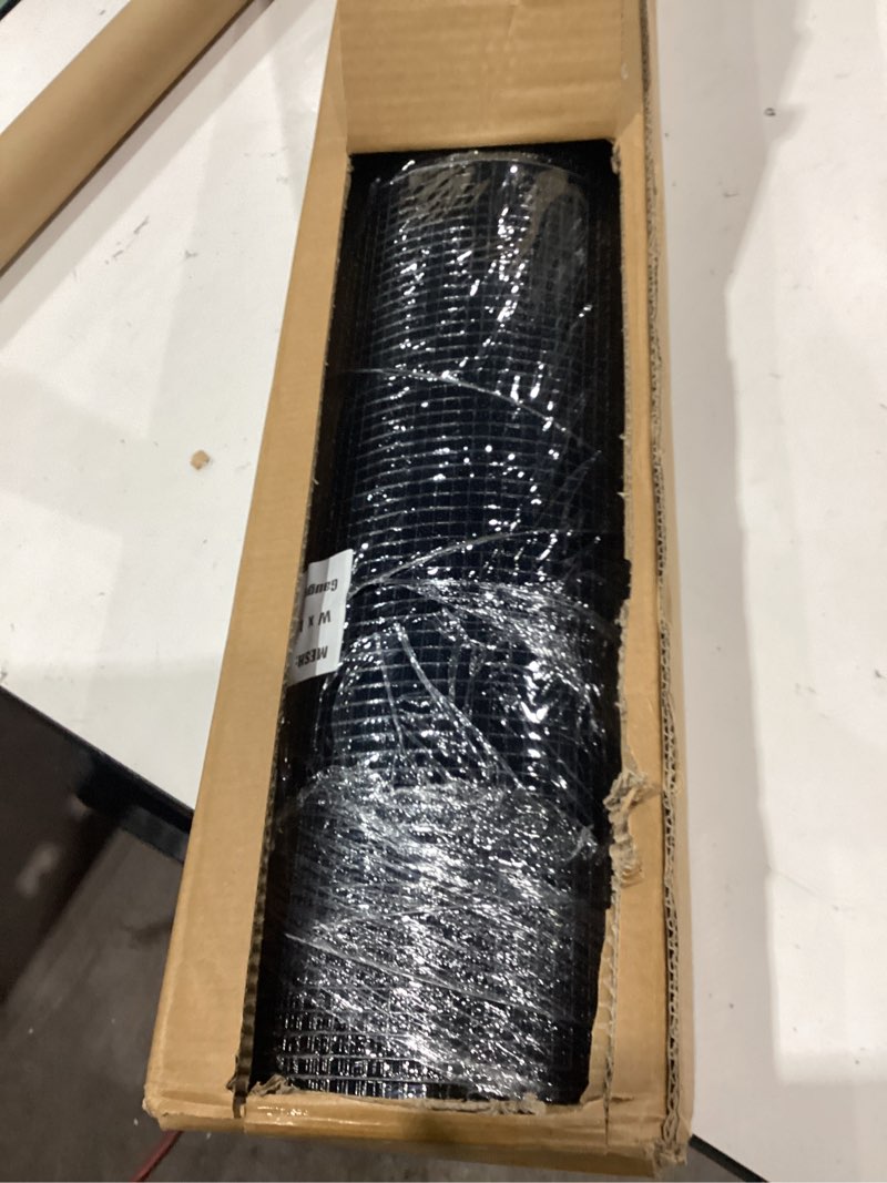 Condition photo showing Good Condition for black pvc vinyl coated wire mesh hardware cloth 1/2 in 24”x50’ 19 gauge, welded wire fencing chicken wire mesh roll cage wire netting
