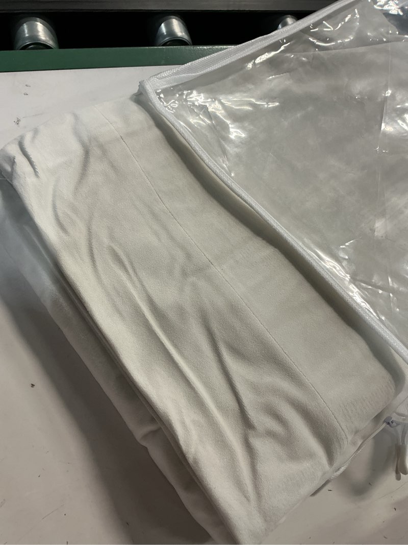 Condition photo showing Good Condition for hpd half price drapes velvet blackout curtains/drapes - 120 inches long 1 panel blackout curtain signature pleated for living room & bedroom - 25w x 120l, off white porcelain white 25"w x 120"l (pack of 1)