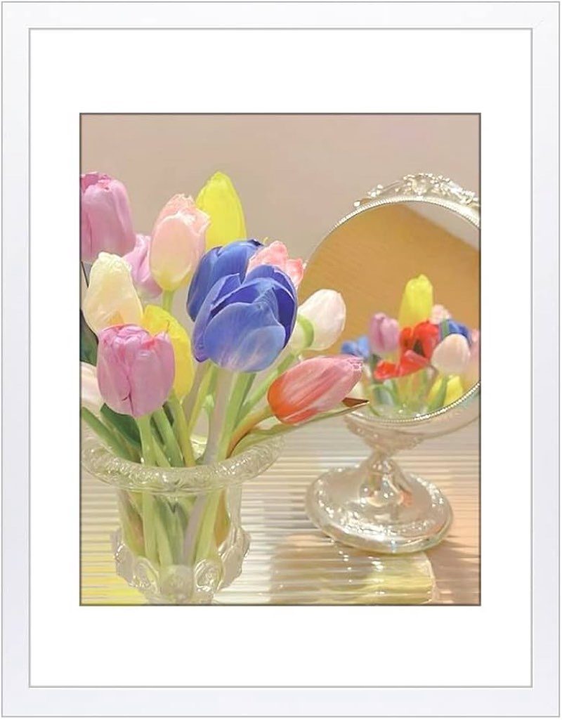 ALLUCKYAN 17x22 White Picture Frame Mat for 12x18 Photo Wall Mounting Poster Frame-1pcs