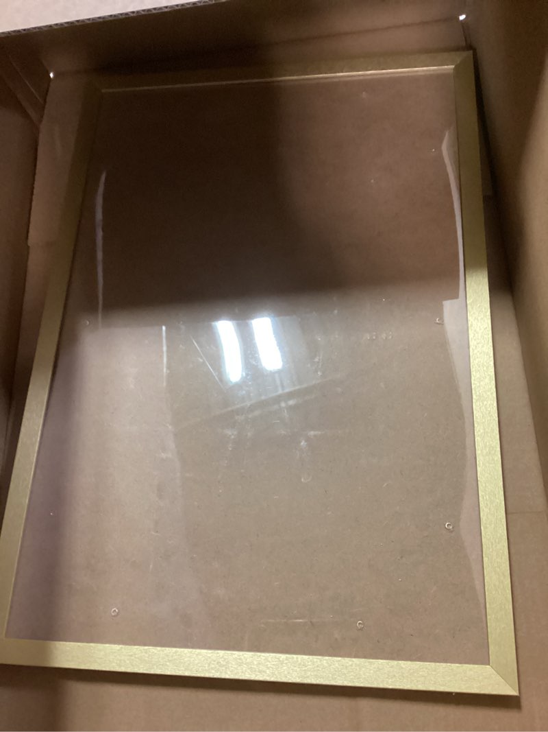 Condition photo showing Good Condition for upsimples 13x19 picture frame, display pictures 11x17 with mat or 13 x 19 without, wall hanging poster frames, gold, 1 pack gold 13x19