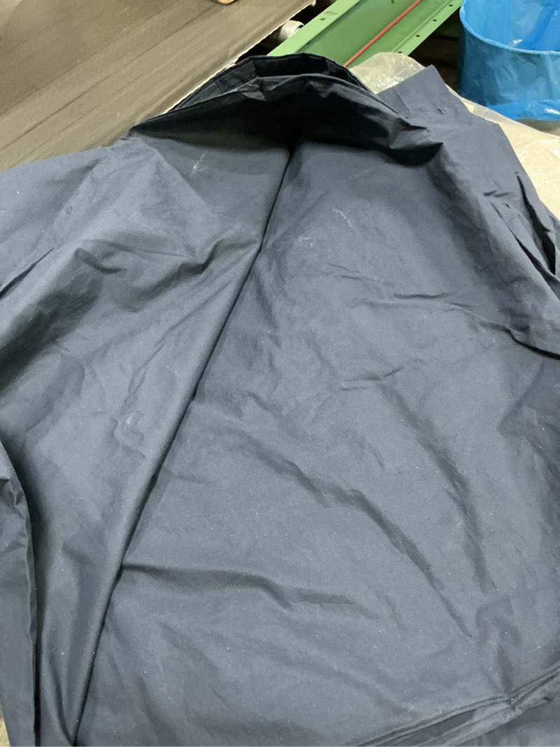 Condition photo showing As Is for quince organic brushed cotton duvet cover king navy