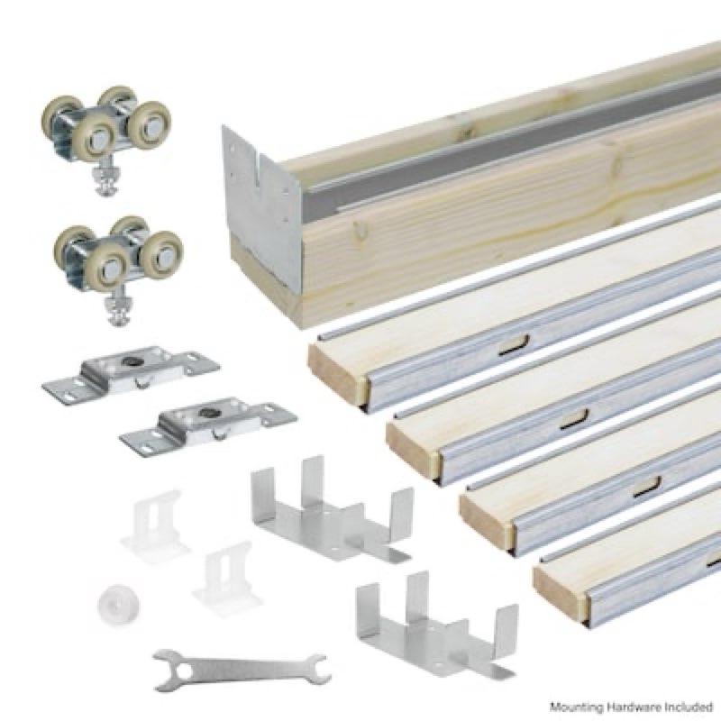 m-d pocket door track and hardware kit