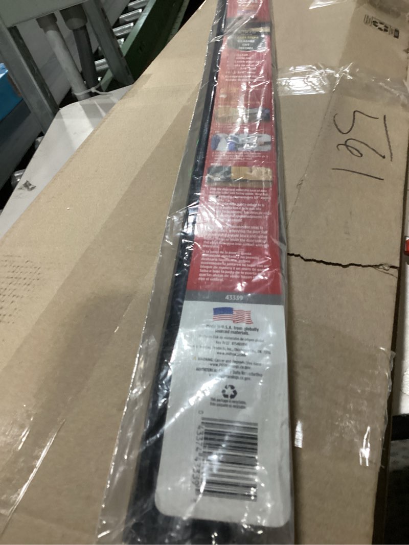 Condition photo showing Good Condition for M-D Building Products Vinyl Cinch U-Shape Door Bottom Seal, Slide-On Weatherstripping Draft Stopper, Easy to Install, Fits 36” x 1-3/4” Doors, Fills 3/8”- 3/4” Gaps, 43339, Black Black 36 Inch 1