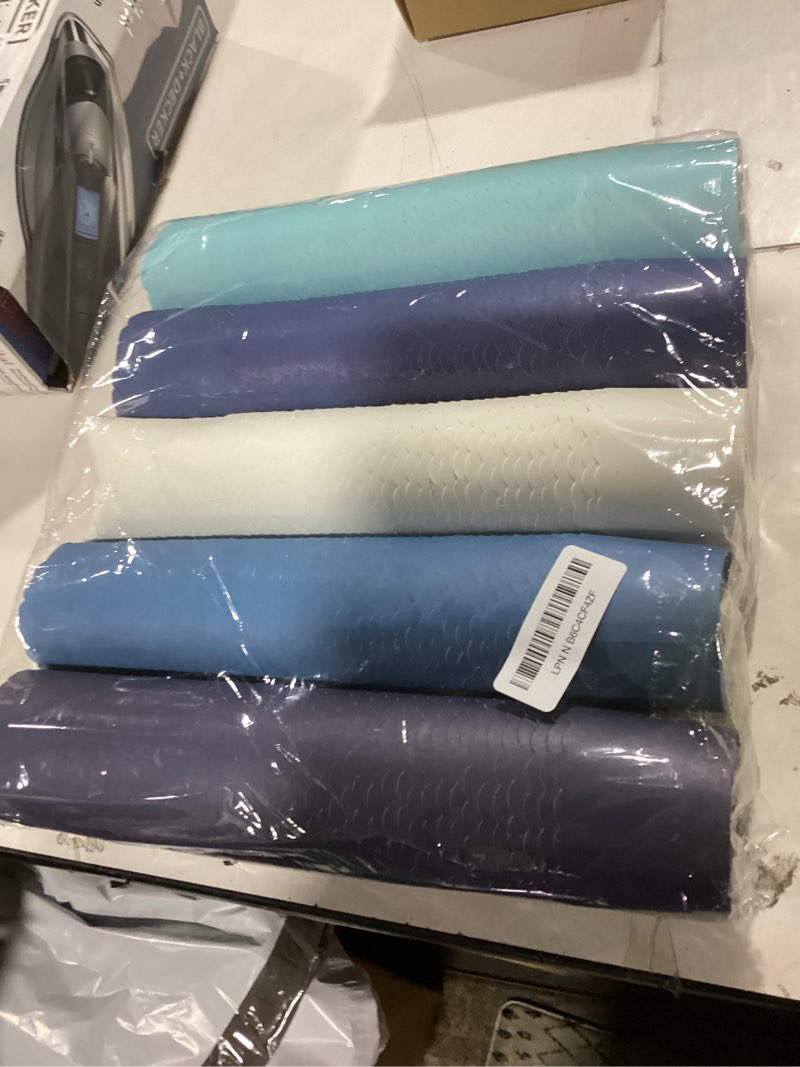 Condition photo showing As Is for havawish 250 pcs paper baking cups cupcake baking cups 2.4 inches muffin liners for wedding birthday baby shower party accessories blue strip