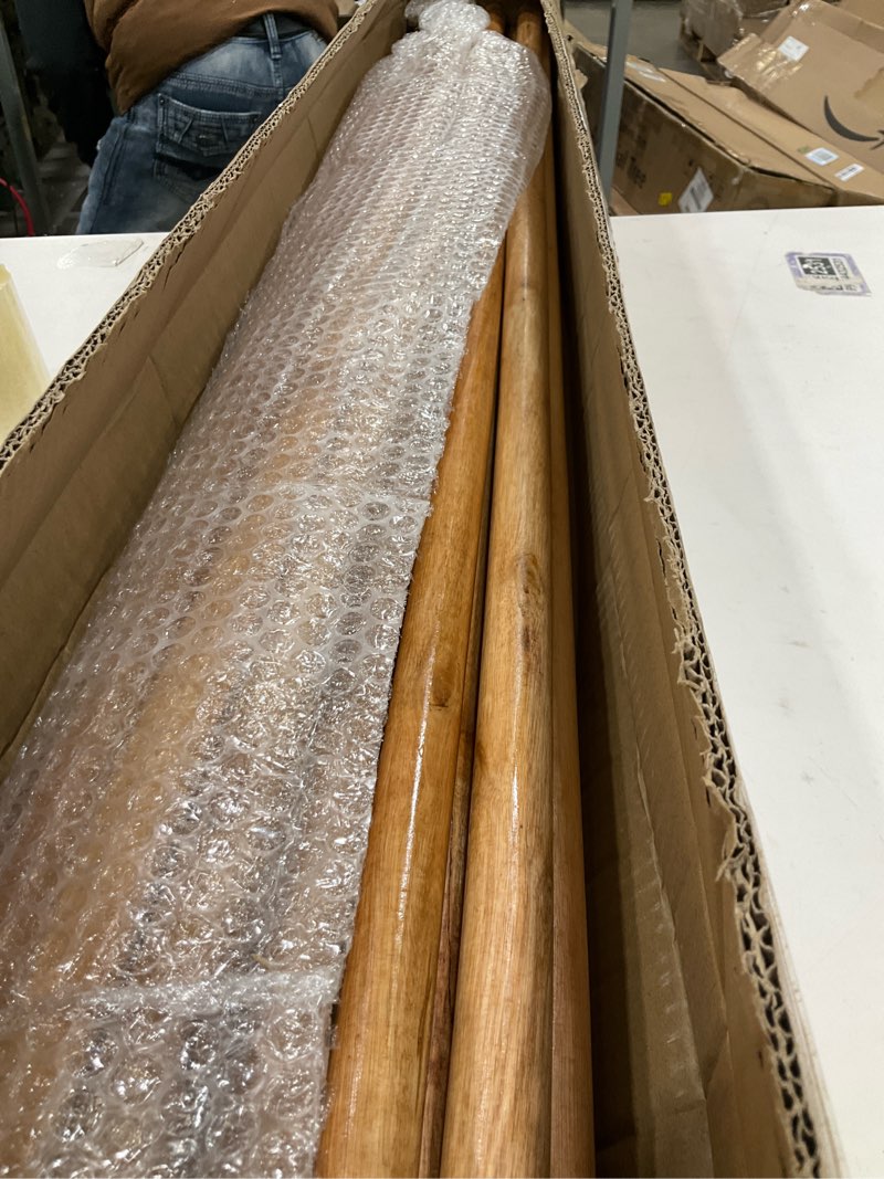 Condition photo showing Good Condition for Barydat 20 Pcs Broom Handle Wood Sanded Tapered Tip 55 x 1 Inch Long Handle Mop Broom Stick Pole for Home Office Floor Cleaning Sweeping Replacement