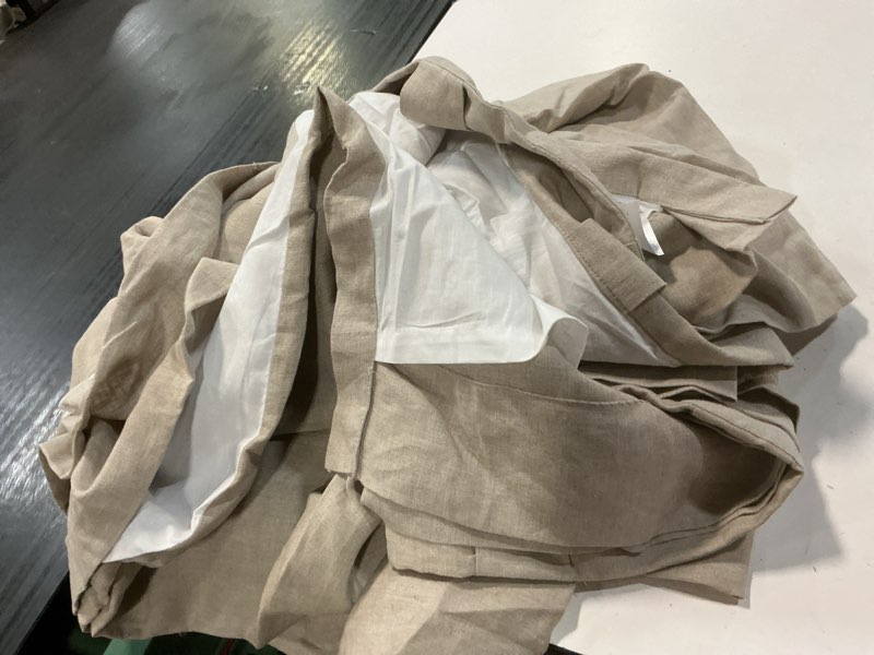 Condition photo showing As Is for european linen curtain 96 in x 96 in 244 cm x 244 cm