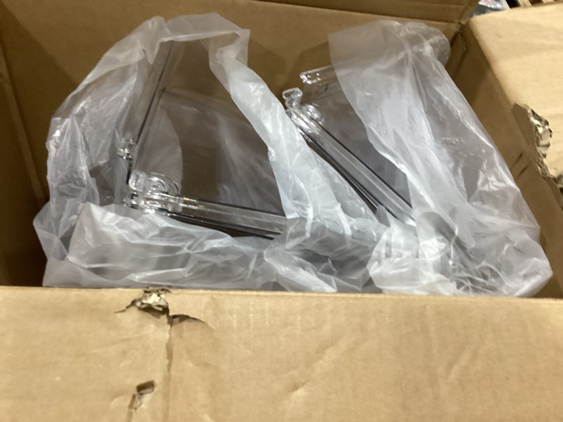 Condition photo showing As Is for 6 pcs clear chafing dish covers full size plastic roll top chafing dish lid 21 x 13 x 6.7 inches food pan covers plate lid for hot buffet cake cupcake dessert display bakery outdoor restaurant hotel