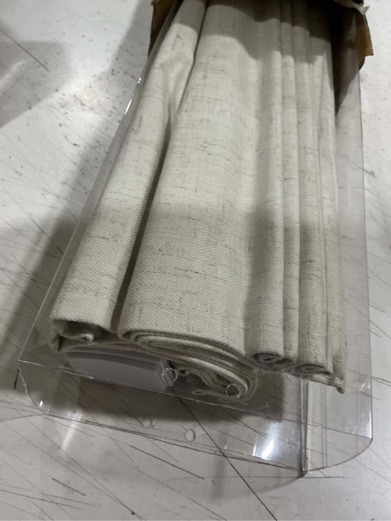 Condition photo showing As Is for no tools no drill roman shades, cordless blackout roman blinds for windows, room darkening window shades, smooth push & pull, easy to install, beige, 36" w × 48" h beige - b 36"w x 48"h