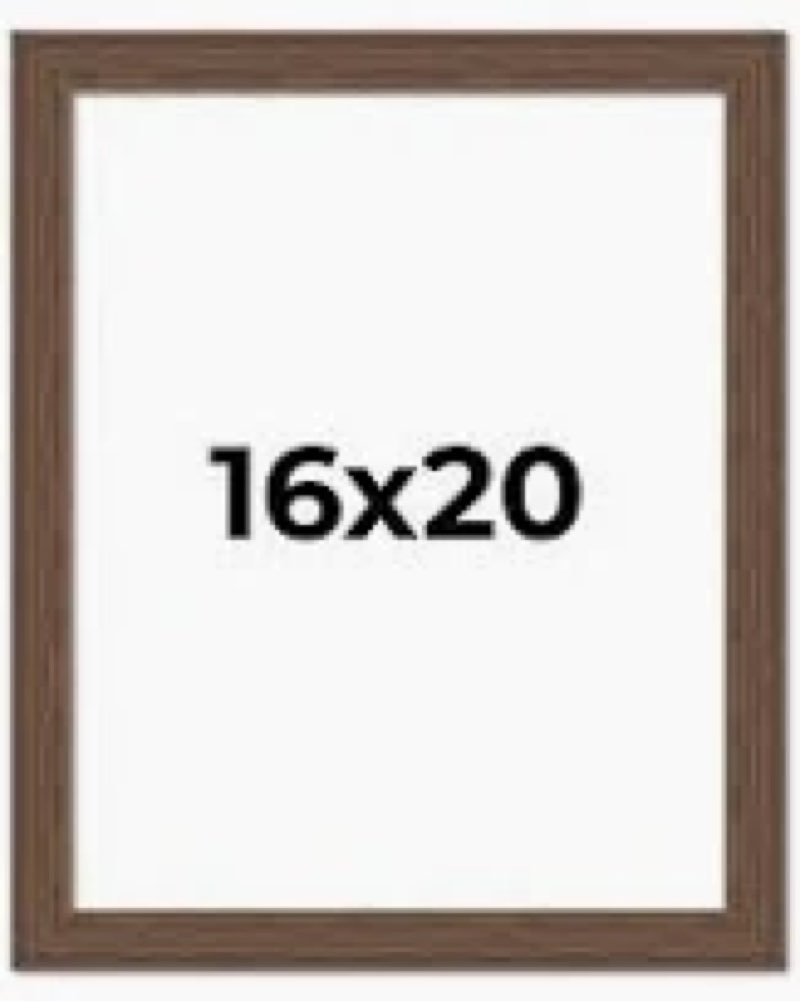 Venusmiles 16x20 inch Picture Frame, Solid Distressed Wood Photo Frame with HD Tempered Glass, Rusti