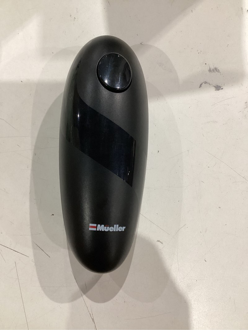 Condition photo showing As Is for MUELLER HOME SmoothEdge Auto Electric Can Opener – Battery?Operated One?Touch w Magnet Lid Lifter – Portable Hands?Free Automatic Can Openers for Seniors & Arthritis, Smooth?Edge Cut Technology, Black