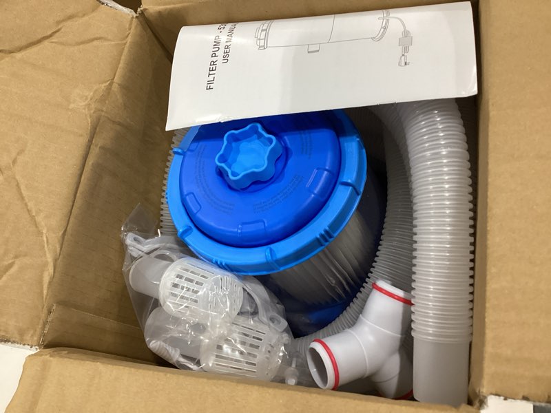 Condition photo showing Good Condition for kimfilter transparent 1000 gph above ground pool filter pump – easy cartridge status viewing | powerful pool cartridge filter pump system | enhanced circulation & filtration for clear water - sky blue