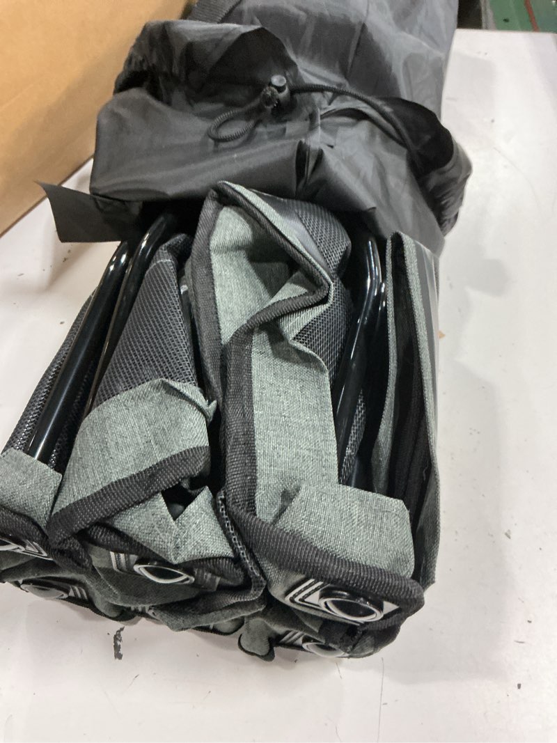 Condition photo showing Good Condition for elevated dog bed with breathable mesh, portable folding dog cot bed raised cooling pet cot with no-slip feet & carrying bag perfect for travel, camping, backyard outdoor indoor use