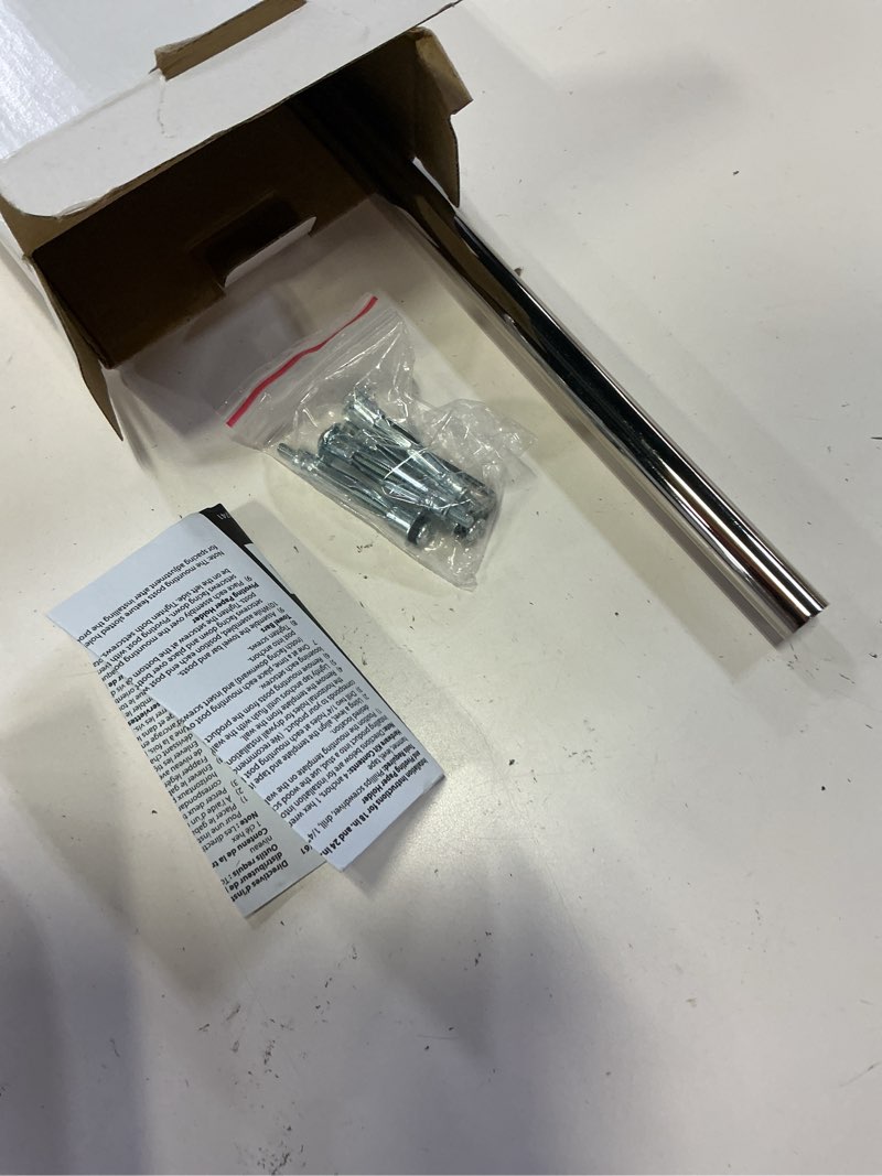 Condition photo showing As Is for moen yb8424nl weymouth 24-inch single towel bar, polished nickel 24 inch polished nickel