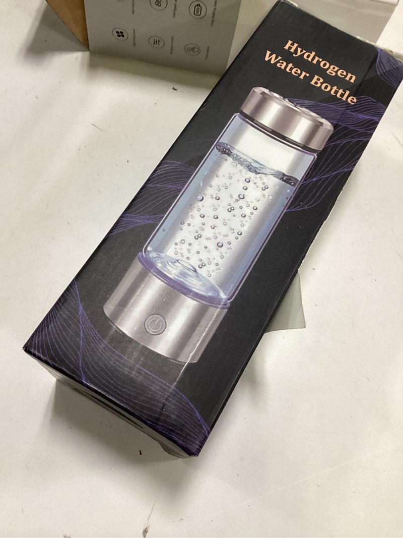 Condition photo showing New/Like New for 2026 Upgrade Hydrogen Water Bottle, Portable Hydrogen Water Ionizer Machine -SPE PEM Tech, Rechargeable Hydrogen Rich Water Glass Bottle for Travel, Gifts for Women, Christmas Gifts, Gifts Idea Silvery
