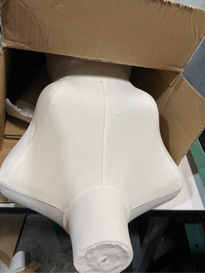 Condition photo showing Good Condition for SHAREWIN Female Mannequin Torso Women Dress Forms for Sewing Manicanequin Body High Stability Gold Metal Stand for Clothing Dress Jewelry Display Adjustable Height 50”-70” Thin Body