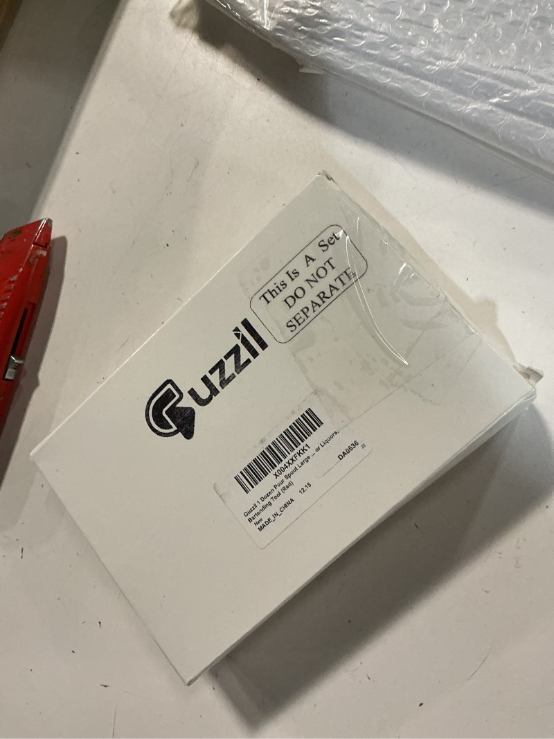 Condition photo showing New/Like New for 1 Dozen Pour Spout Large Amber Cork Pour Spout Bottle Speed Pourers Fits 750ml, 1l, 1.75l Bottles, for Liquors, Bartending Tool (Red)