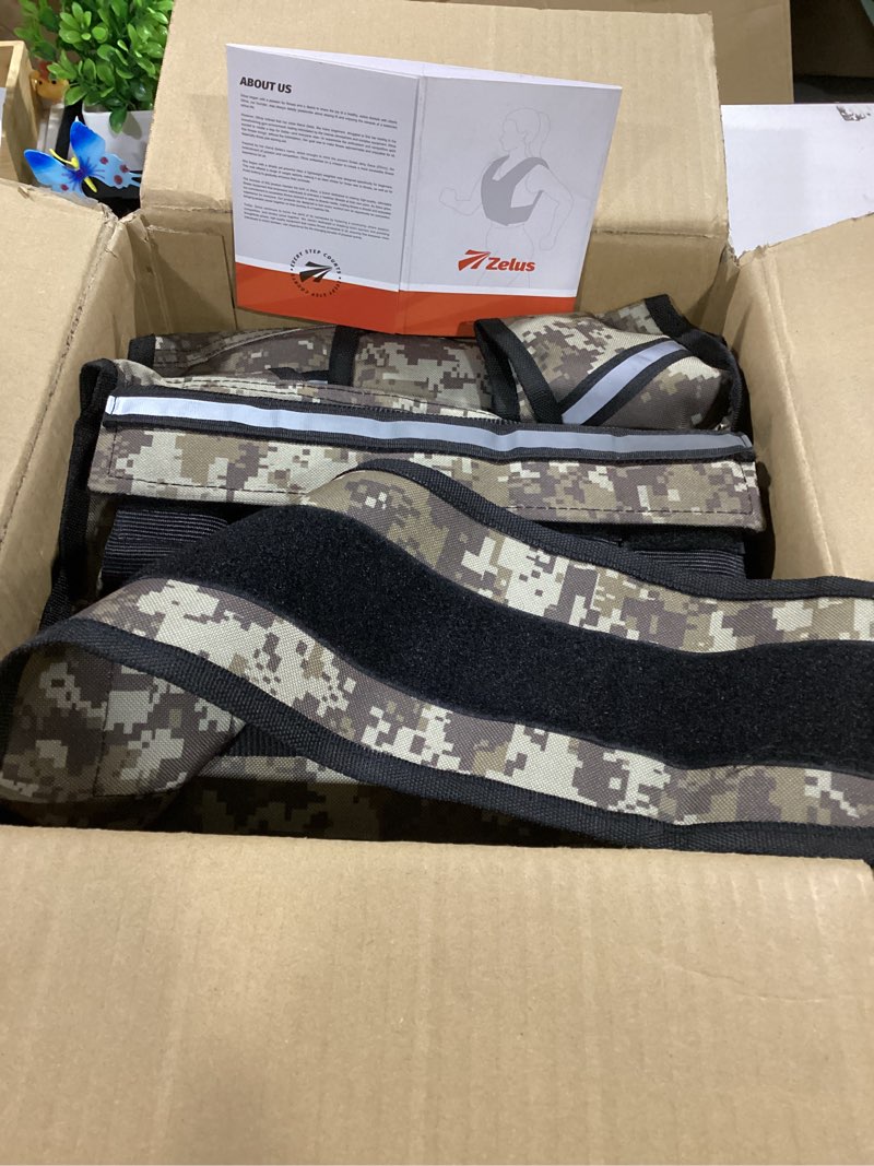 Condition photo showing Good Condition for zelus weighted vest, 20lb/23lb/30lb/45lb/60lb vest adjustable weights for exercise, weight vest for men, workout vest for home workouts cardio strength training weight loss 45lb desert camo