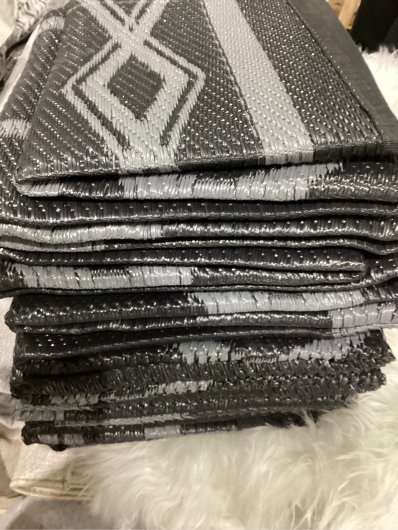 Condition photo showing As Is for garvee large 10x20 patio outdoor rug, reversible rv camping mat waterproof plastic straw carpet for 
