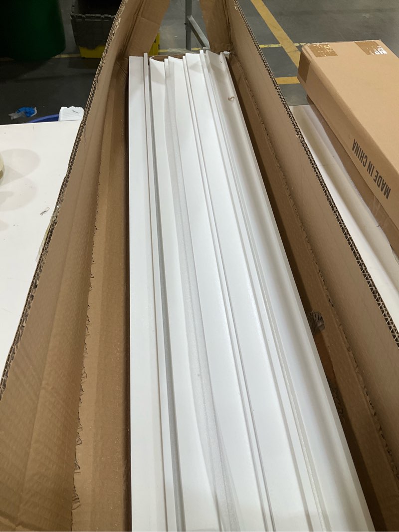 Condition photo showing Good Condition for 10 pack 39.37"(total 32.8 ft) ceiling crown molding with led duct kit white decorative crown moulding trim for seamless ambient accent lighting, easy led trim moulding strip installation